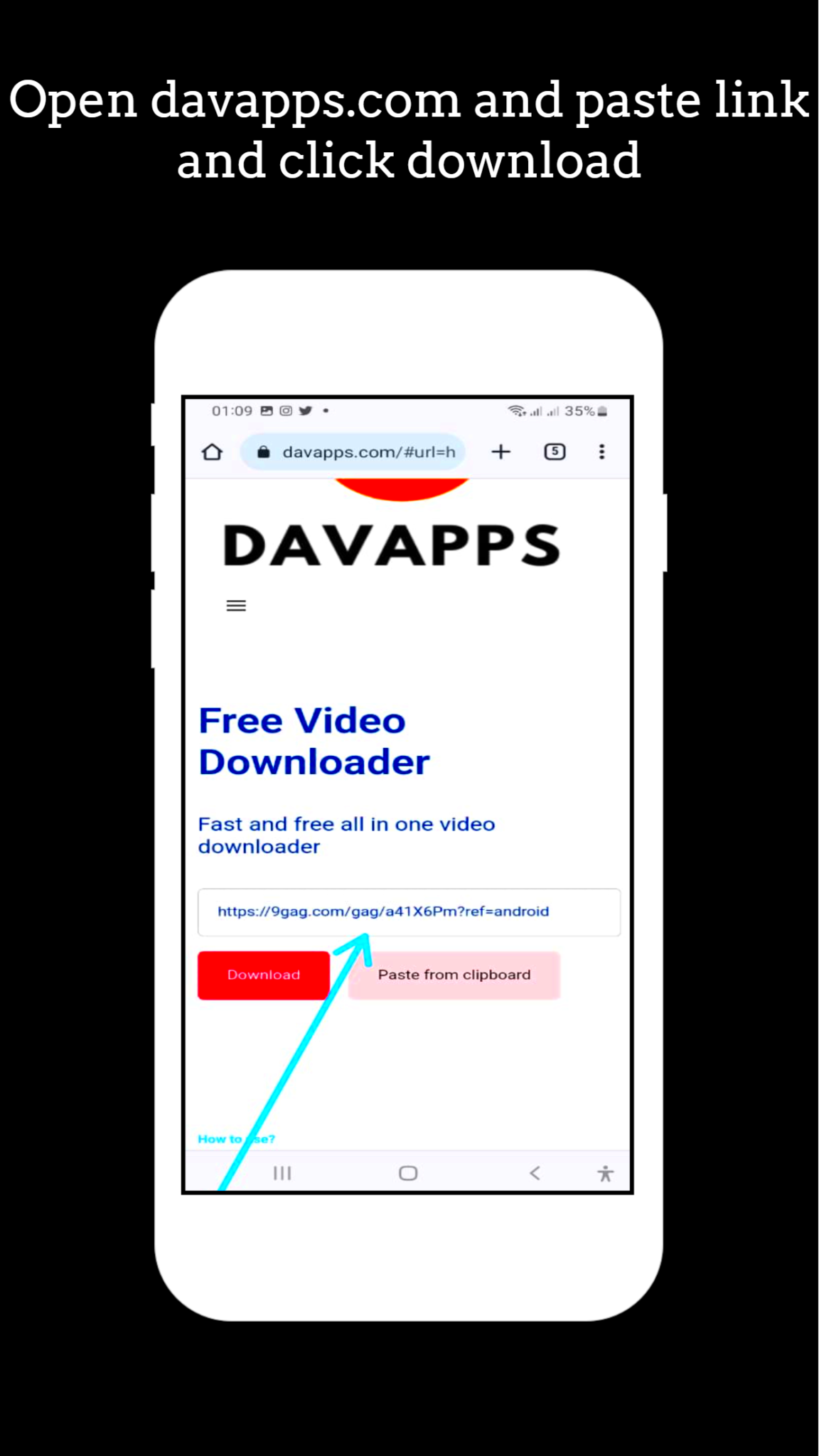 9GAG Video downloader Davapps