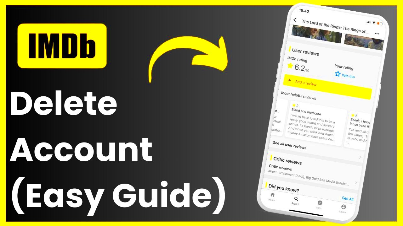 How to Delete an IMDb Account Permanently YouTube