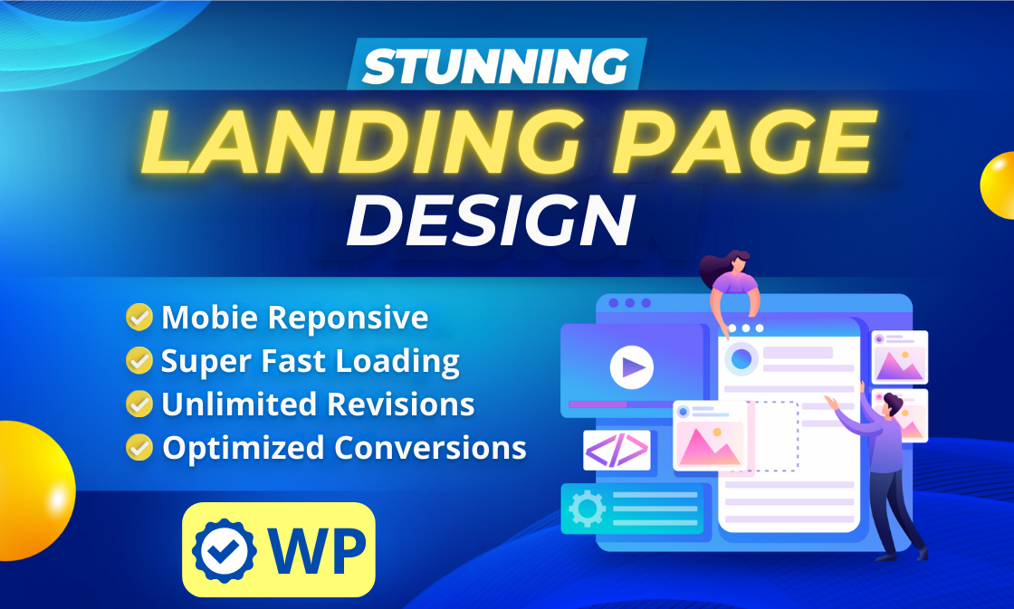 I will design a high converting responsive UX UI landing page for sales funnel with SEO