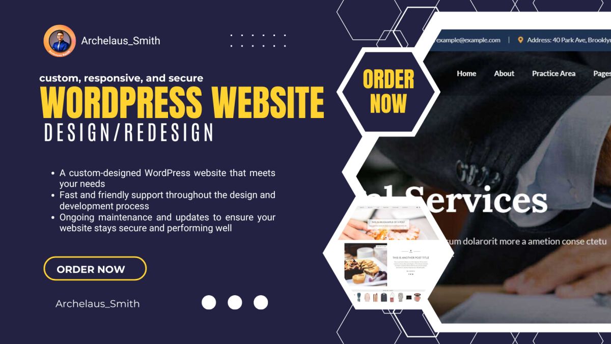 I will build responsive wordpress website design, business website , blog website