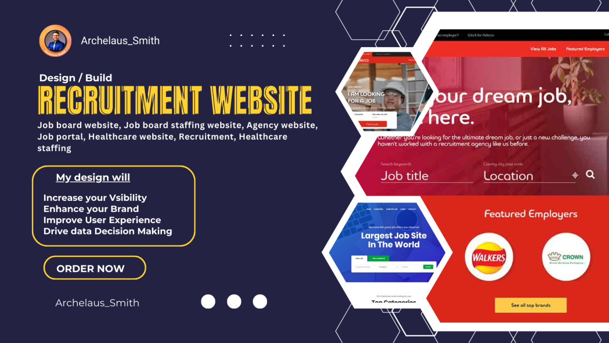 I will design recruitment website, job board, agency, staffing website