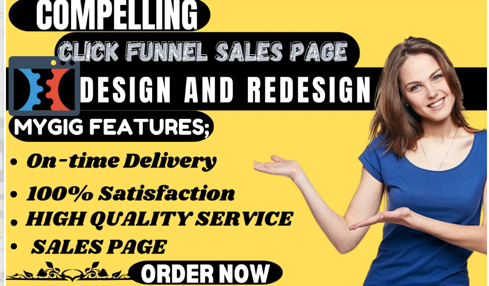 I will do clickfunnel marketing gohighlevel sales funnel squeeze page sales page