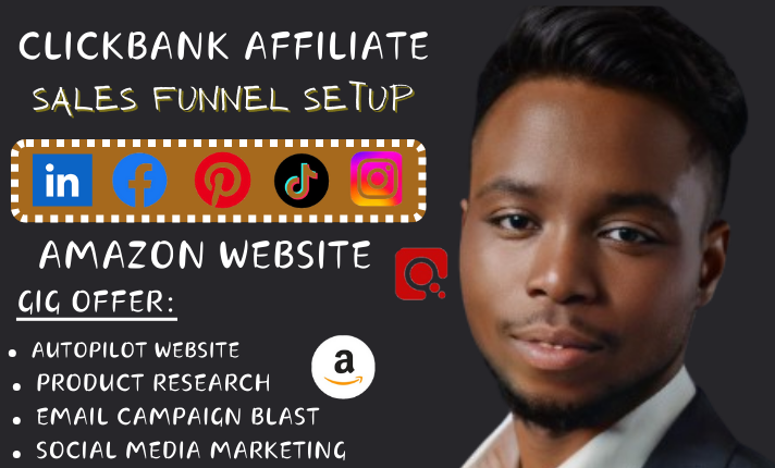 setup clickbank sales and autopilot amazon affiliate website for passive income