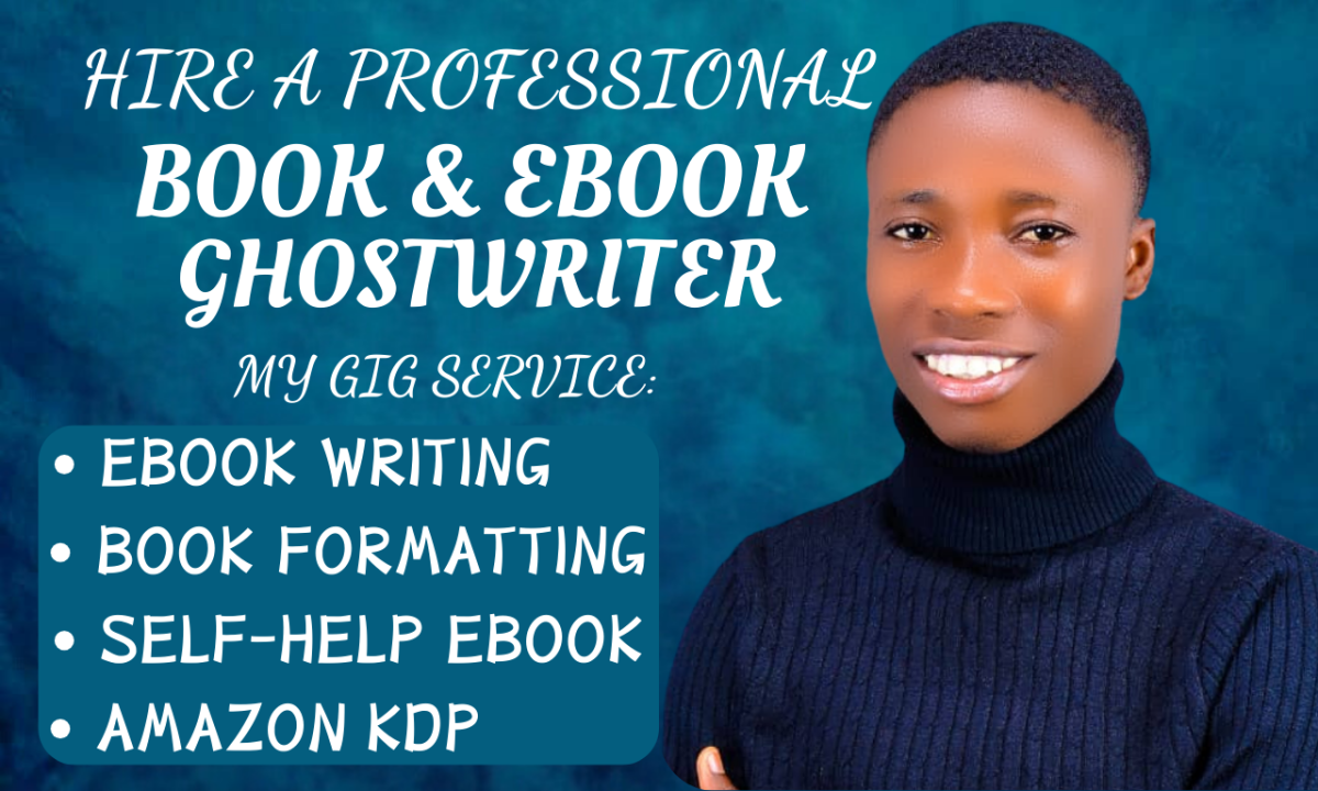 I will ghost write exceptional 30k self help ebook as an ebook writer ghost book writer