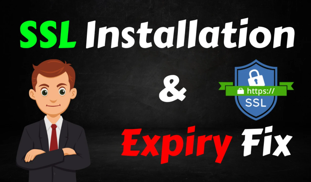 I will install SSL free or custom certificate and fix the SSL expired error