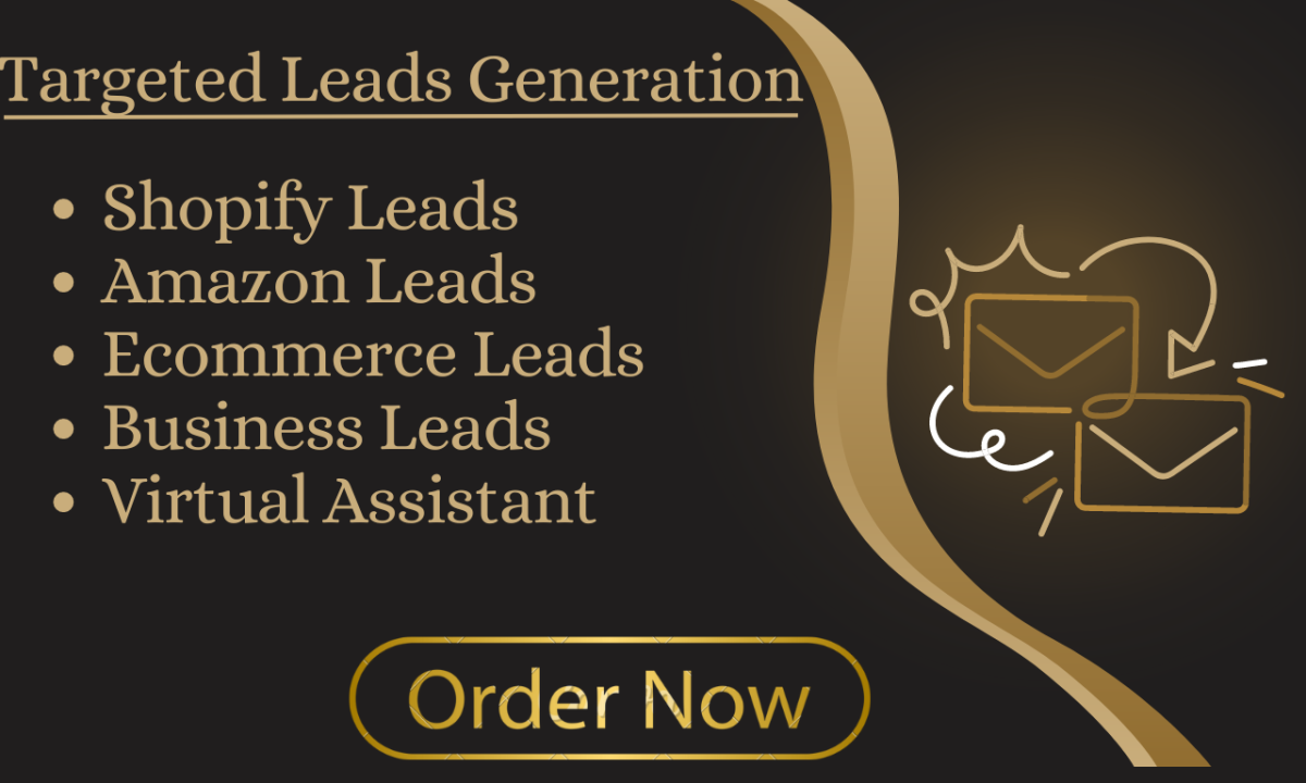 I will shopify amazon seller leads ecommerce leads business leads virtual assistant