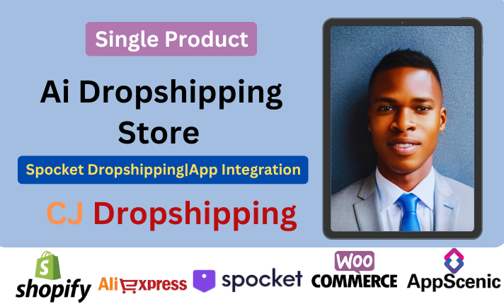 I will create ai powered premium one product dropshipping store, spocket dropshipping