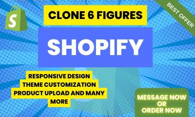 I will copy, clone, duplicate, revamp, design, redesign shopify wordpress, wix website