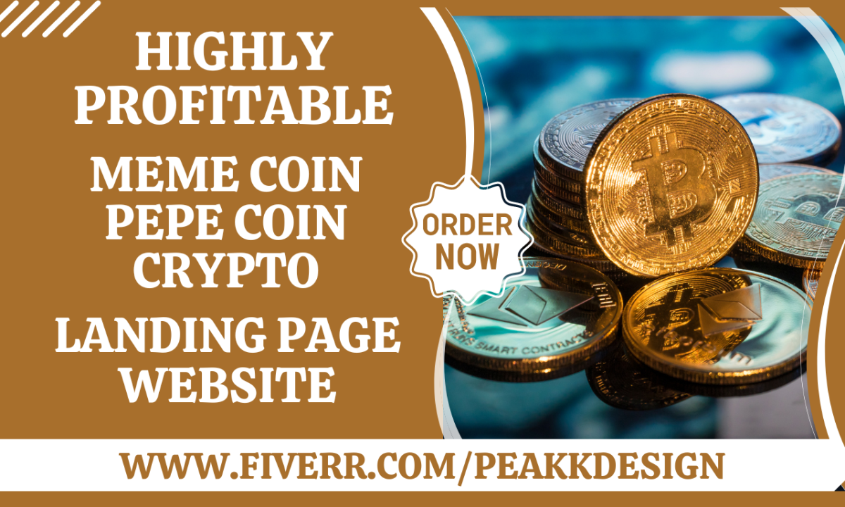 Design Unique Meme Coin Landing Page Pepe Solana Crypto Token Meme Coin Website