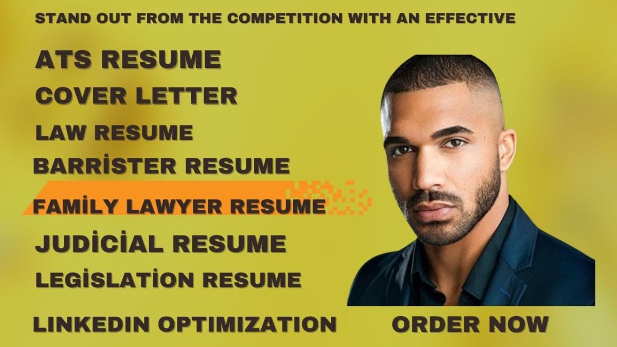 Write law, paralegal, attorney, lawyer, law school resume, CV and cover letter