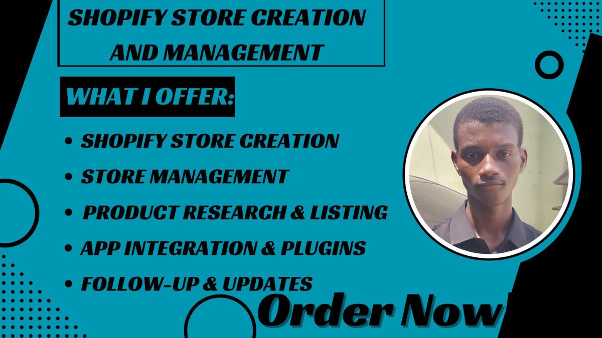 I will do Shopify store creation, customization and marketing