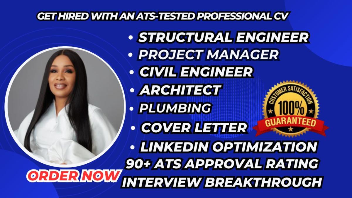 I will write structural engineer resume, project manager, civil engineer, and architect