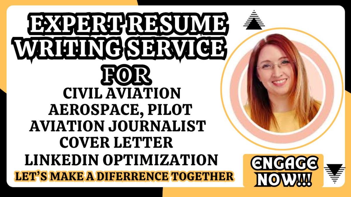 I will provide a professional resume for aviation, pilot, cv, airline, and cover letter