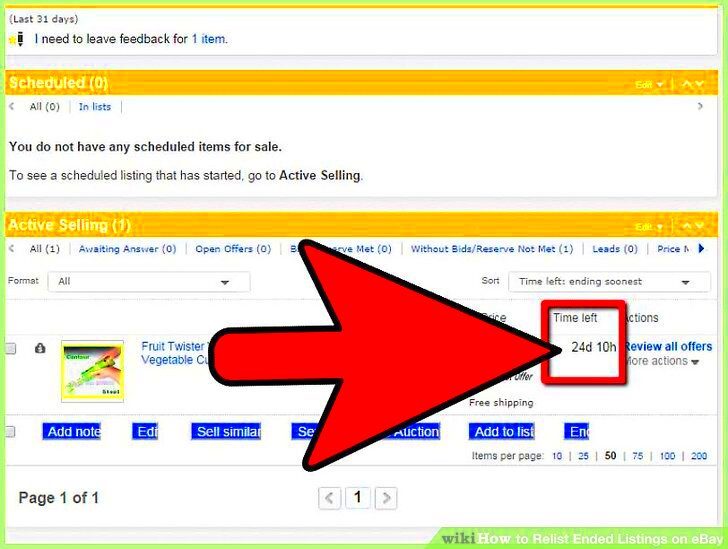 How to Relist Ended Listings on eBay 10 Steps with Pictures