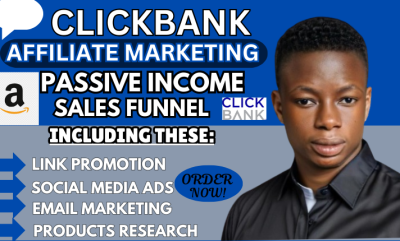 I will build clickbank or amazon website, link promotion, sales funnel