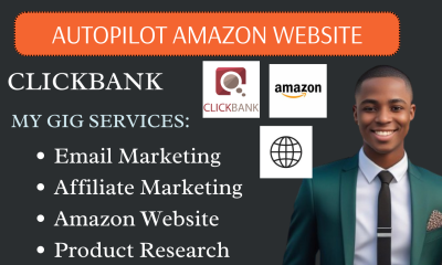 I will do autopilot amazon website and clickbank affiliate link promotion sales
