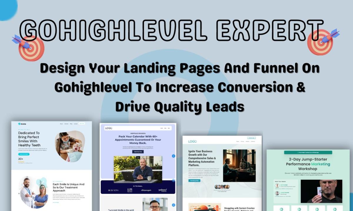 I will create a high-converting GoHighLevel website, sales funnel, landing page, and GHL AI