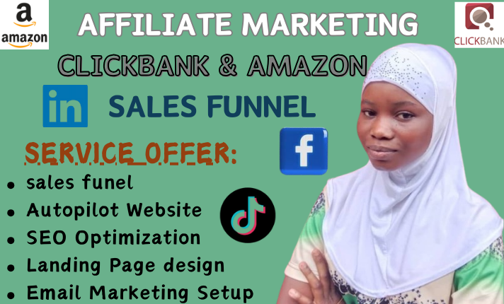 I will autopilot Clickbank, affiliate marketing, sales funnel, and Amazon website