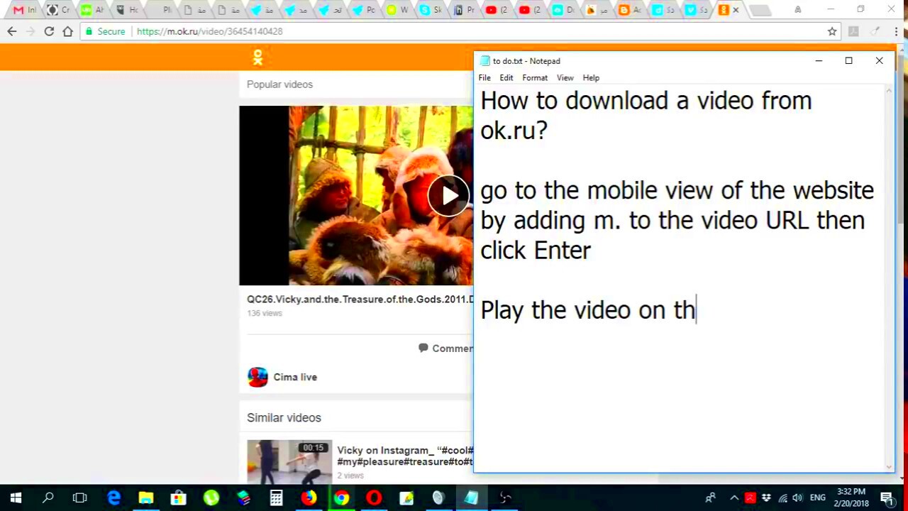 How to download a video from ok ru Odnoklassniki YouTube