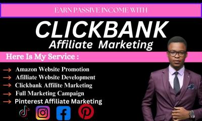 I will automated Amazon affiliate website, Clickbank affiliate marketing link promotion