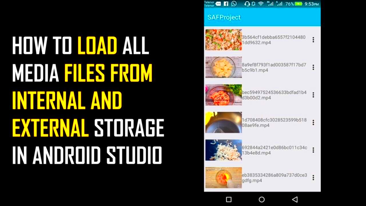 How to load all video files from Internal and External Storage Part 1 