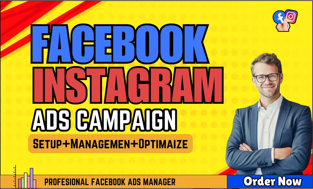 I will setup facebook and instagram ads campaign meta ad manager