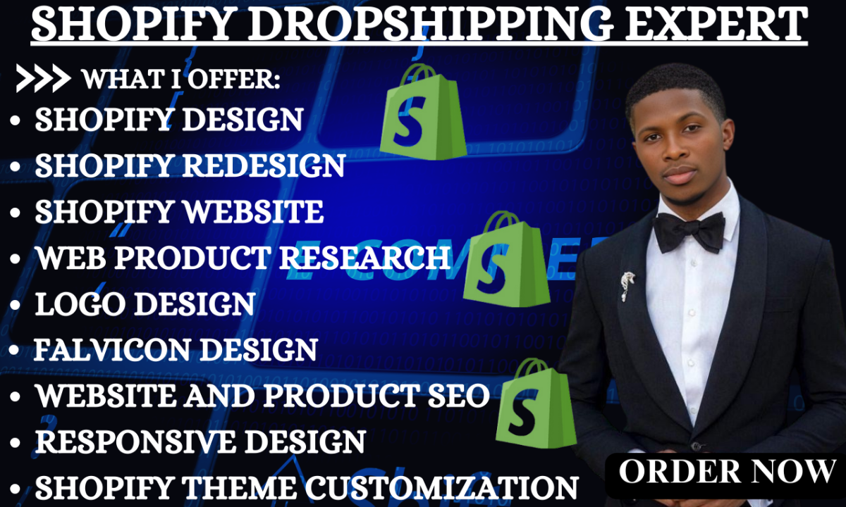 I will do shopify manager 8 figure ROI monthly sales shopify design and redesign