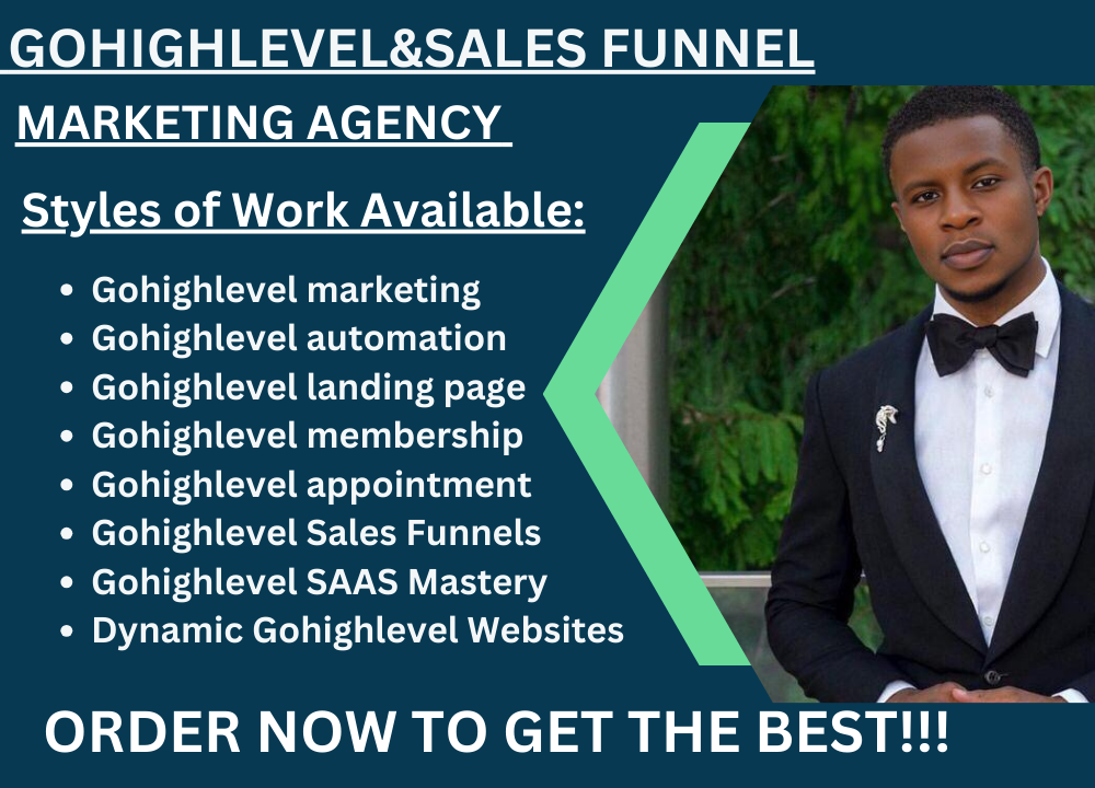 I will be your gohighlevel landing page gohighlevel funnel gohighlevel expert ghl