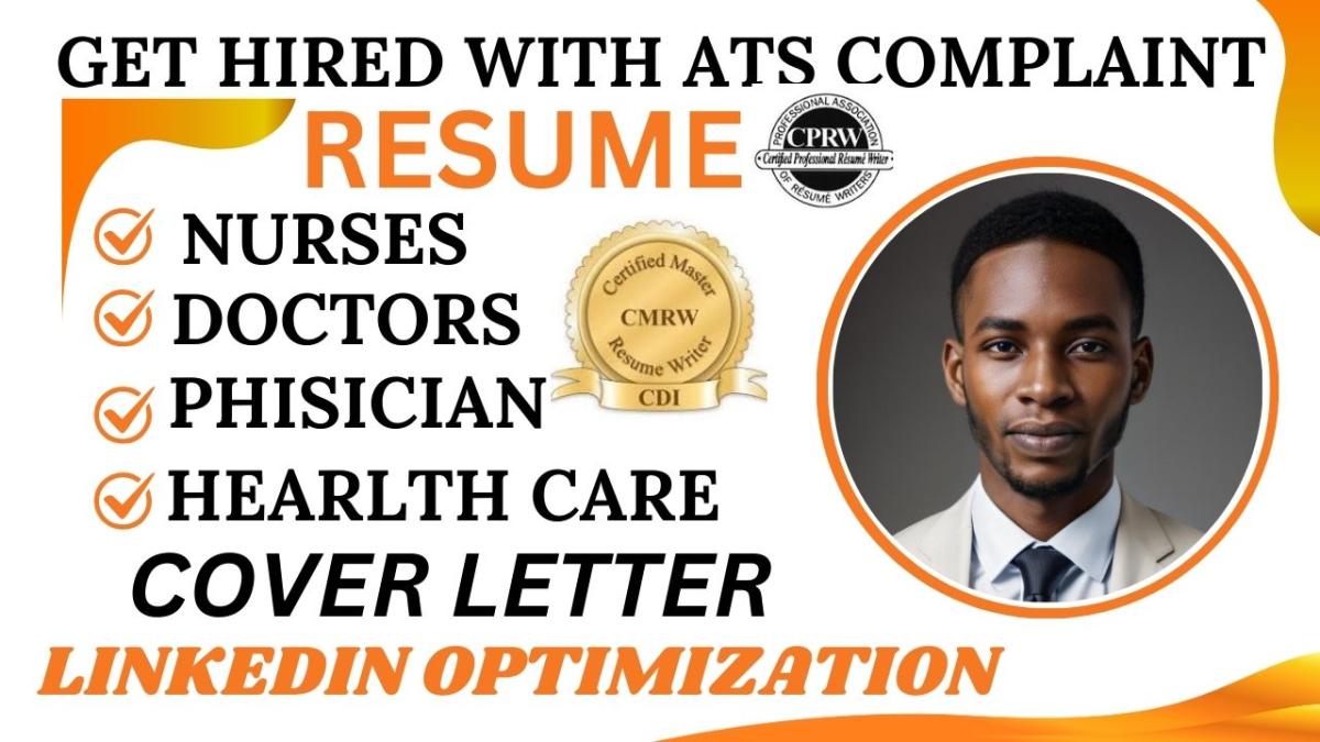 I will deliver winning results healthcare doctor physicians resume writing