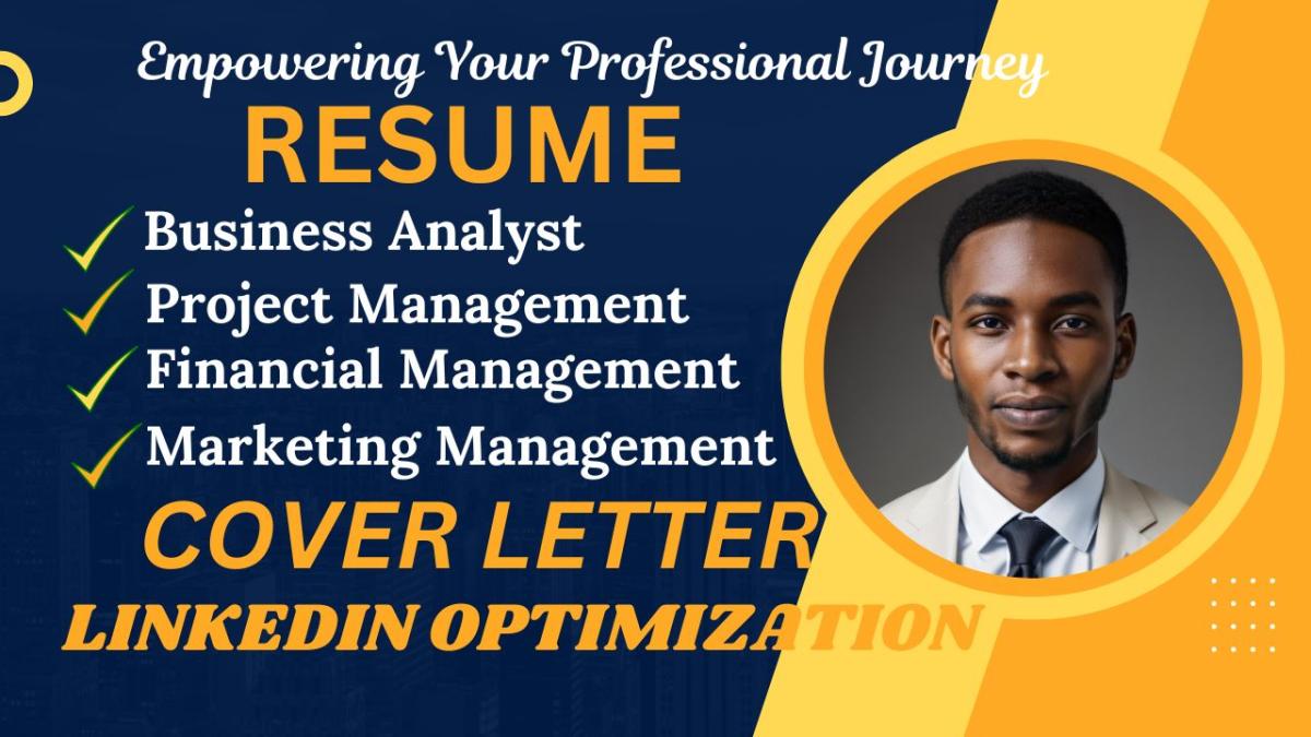 I will revamp your tech sales, marketing, financial management or data analysis resume