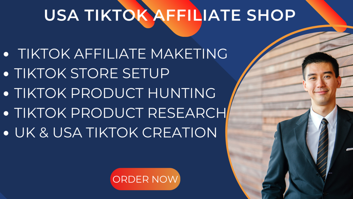 I will build usa tiktok shop usa tiktok account usa tiktok affiliate marketing