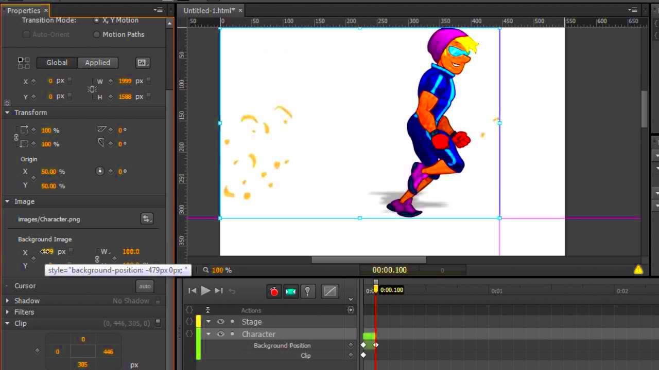 Create Animations in Adobe Edge Animate CC using Sprite sheets YouTube