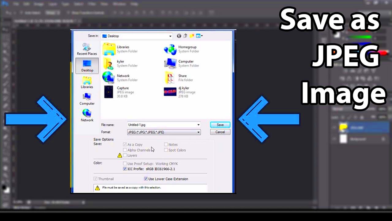 How To Save as JPEG Image in Adobe Photoshop YouTube