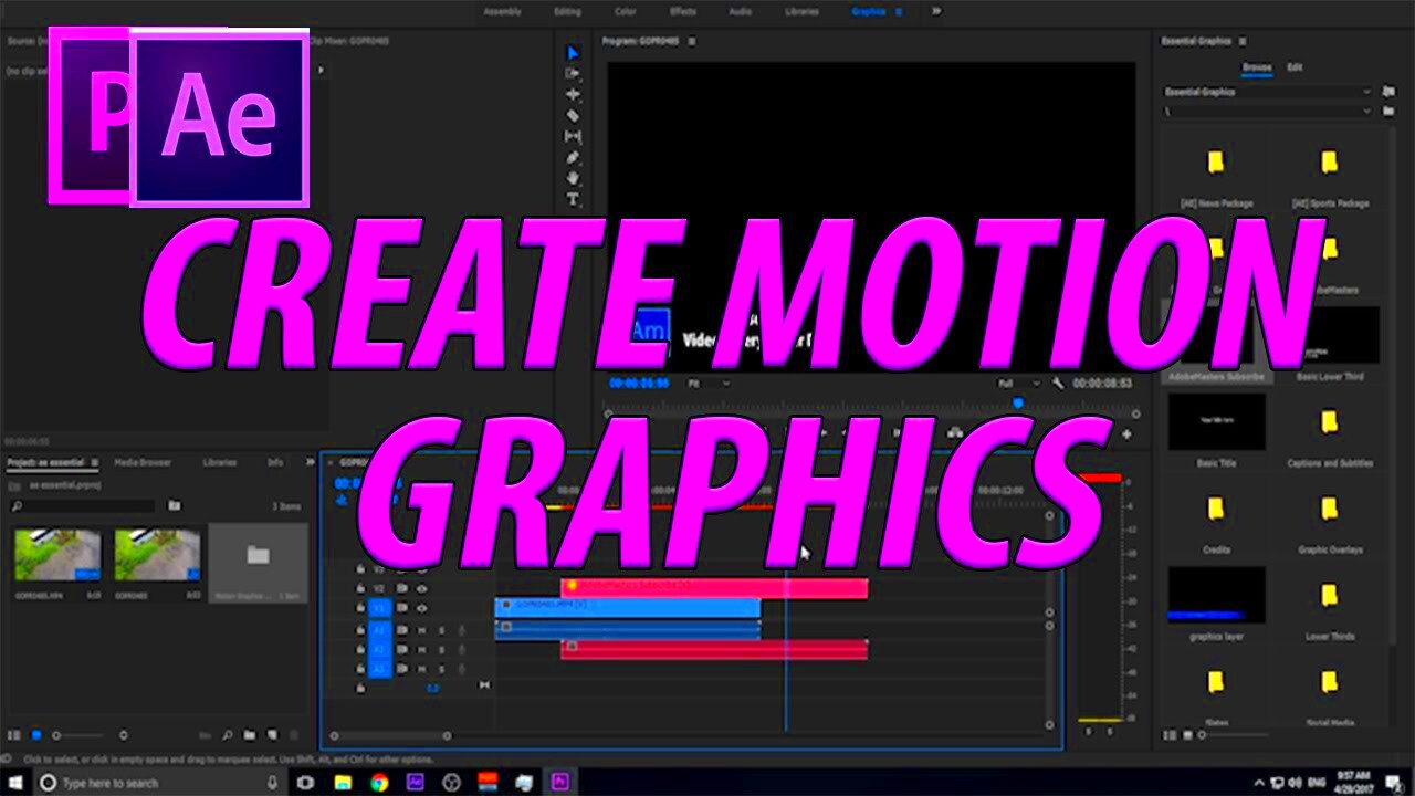 How to Create Motion Graphics Templates with Essential Graphics in 