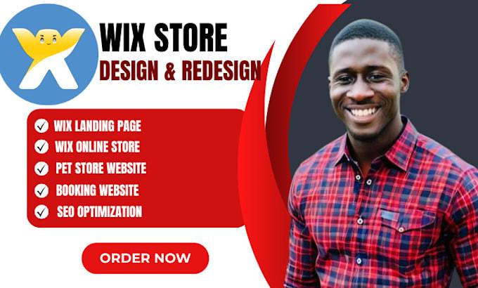 I will design a responsive wix online store, website redesign, wix SEO and pet store