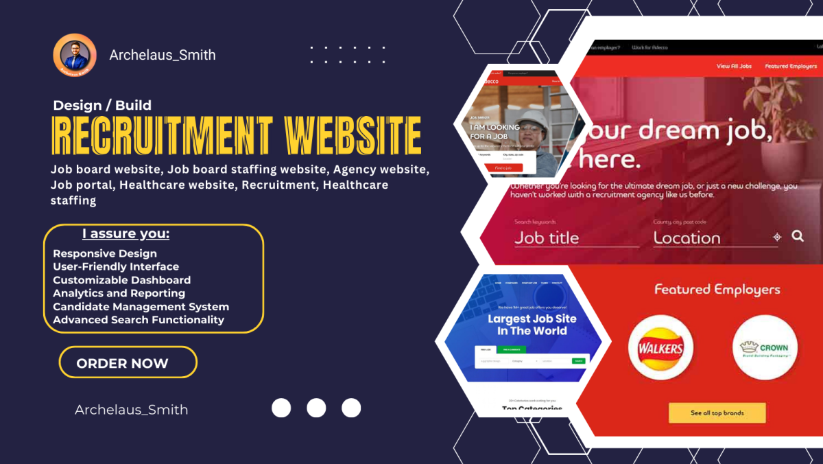 I will design recruitment website, job board, agency, staffing website