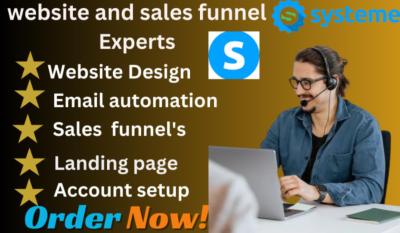 I will be your Systeme.io expert, sales funnel, landing page