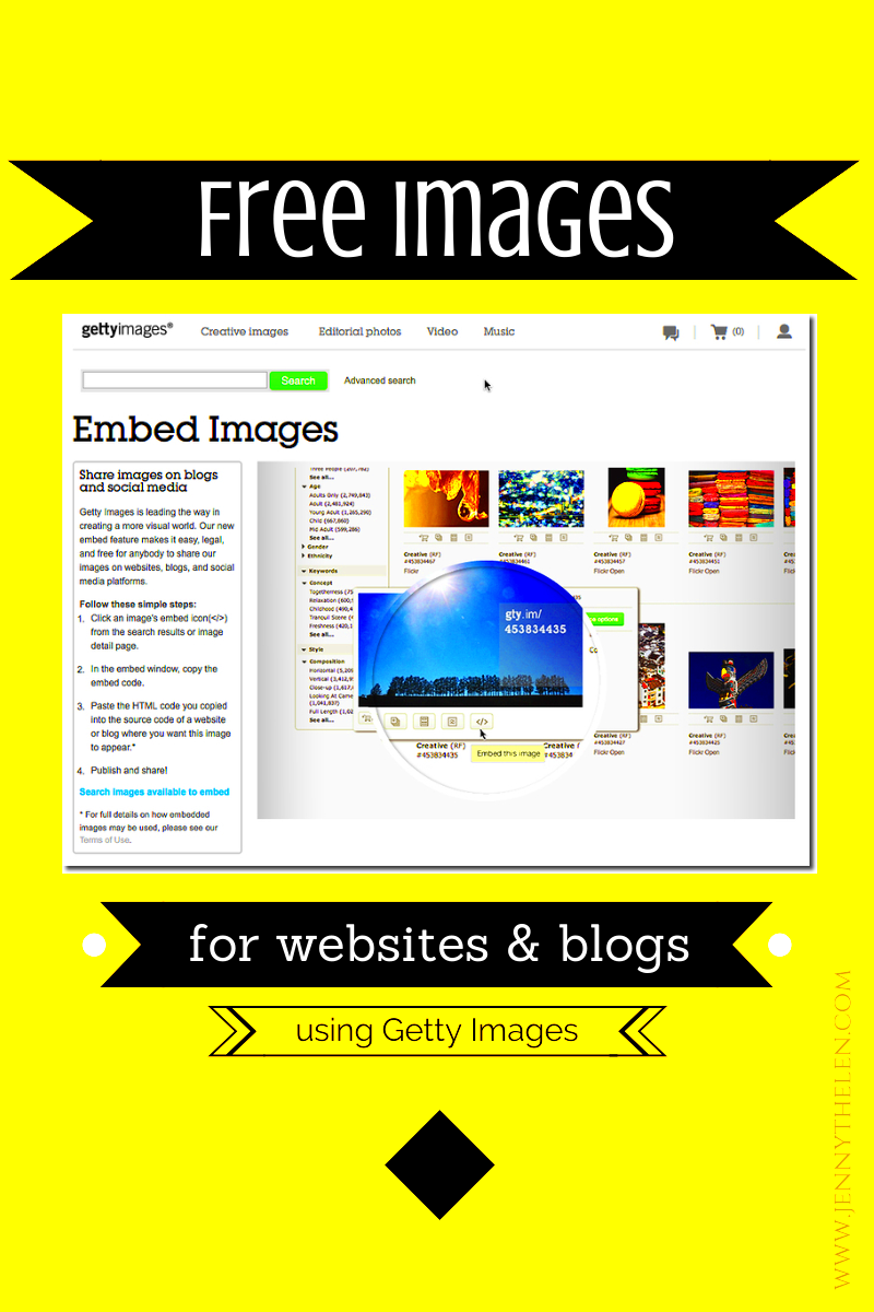 Getty Images offers free images for websites Jenny Thelen