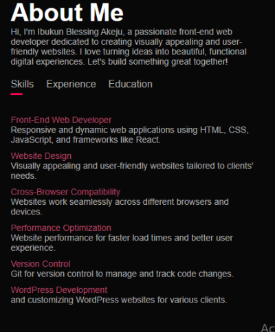 I will create a personal portfolio website
