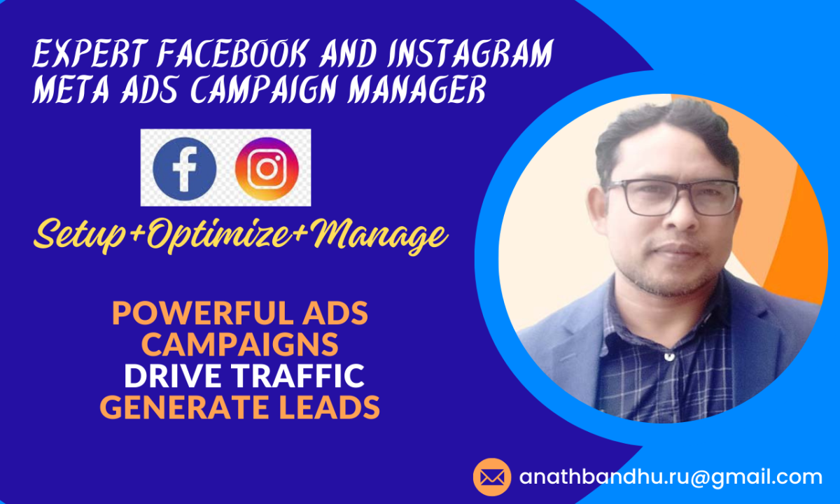 I will be your Facebook and Instagram meta ads campaign manager