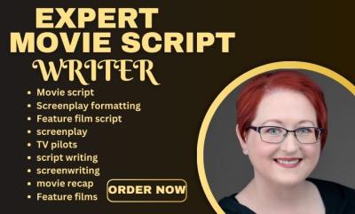 I will write compelling screenplay, movie script, feature film script, script writing