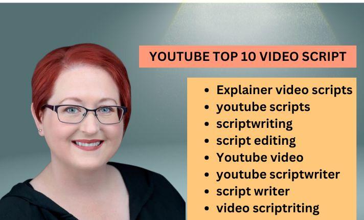 I will do engaging explainer and youtube video script, expert scriptwriting for content