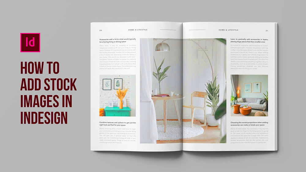 How to add stock photos to a layout directly in Adobe InDesign