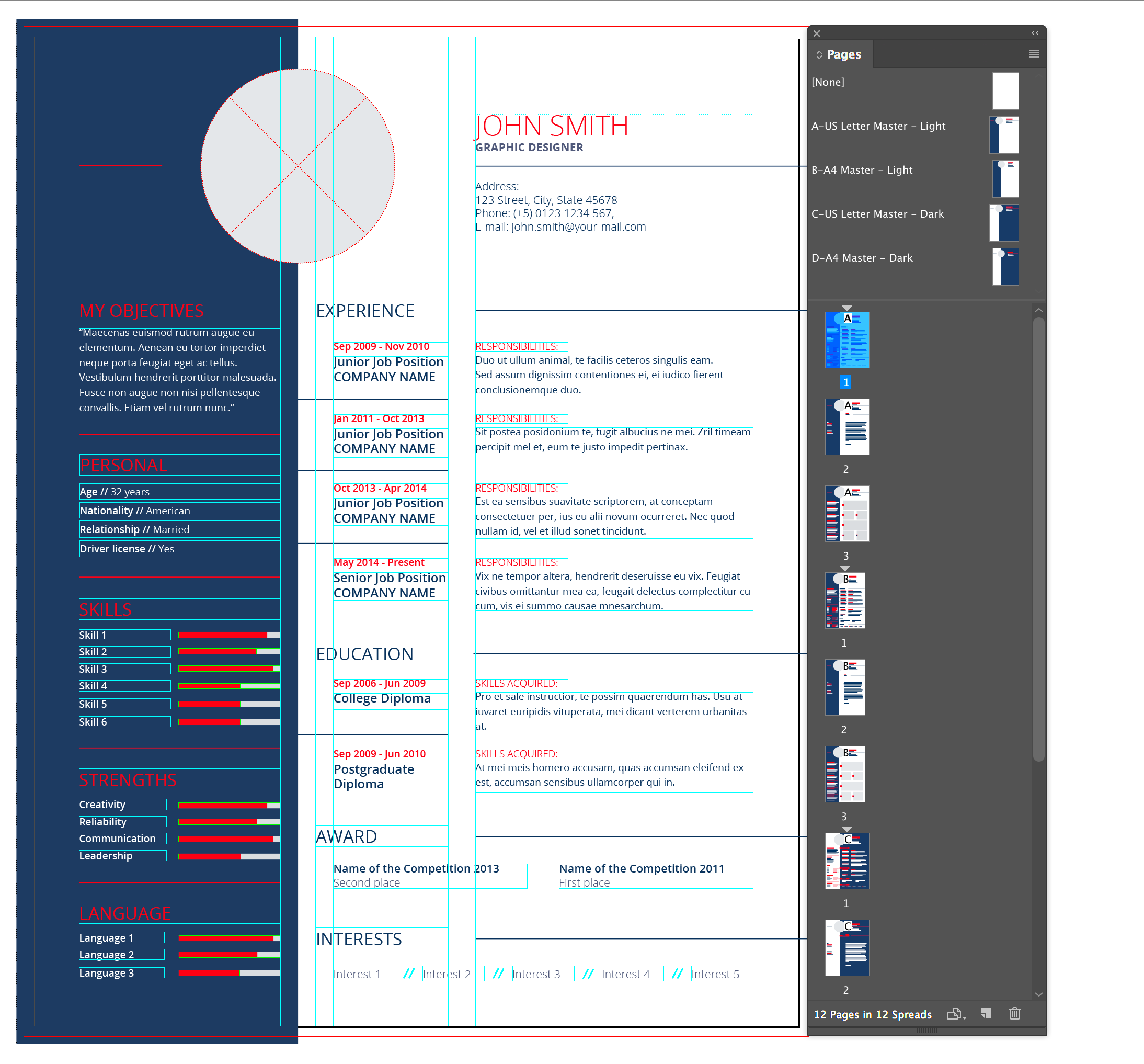 Adobe InDesign CC 2018 Editing a Stock Template Rocky Mountain Training