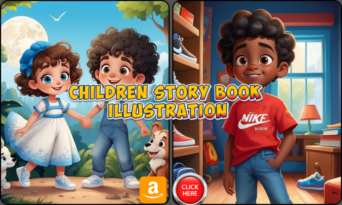 I will illustrate children story book illustration, children book, book illustration