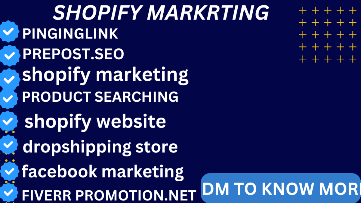 I will boost Shopify sales, complete Shopify marketing or Shopify promotion