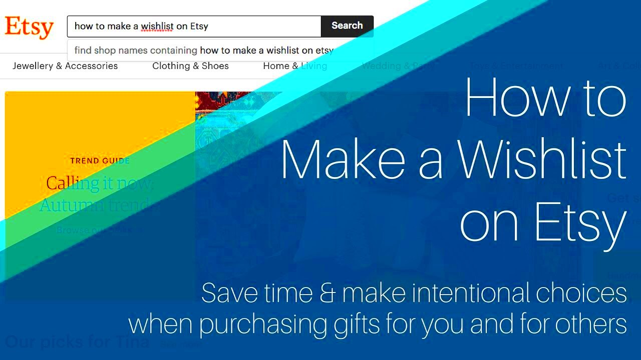 Etsy Tutorial How to Create a Wishlist on Etsy YouTube