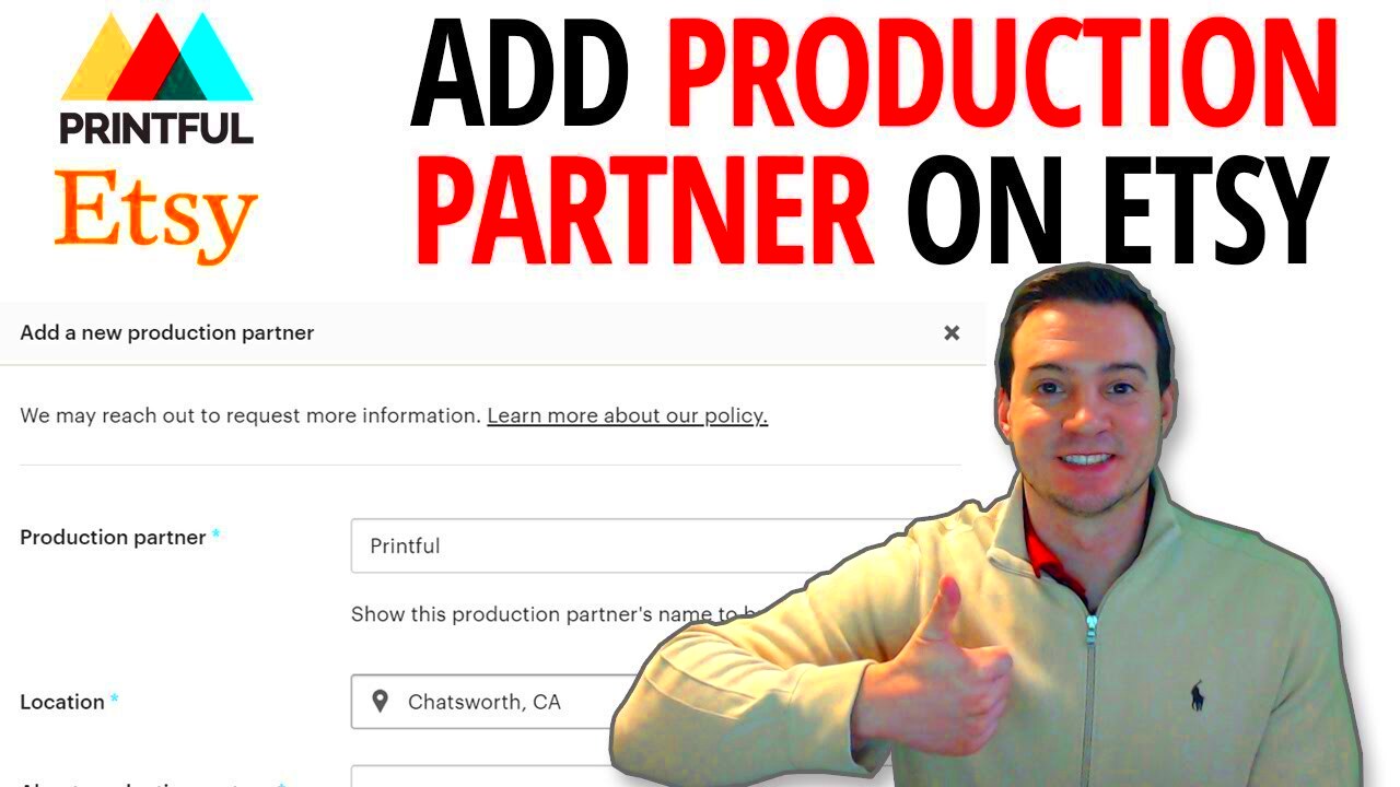 Printful Etsy Integration Tutorial Add Printful as a Production 