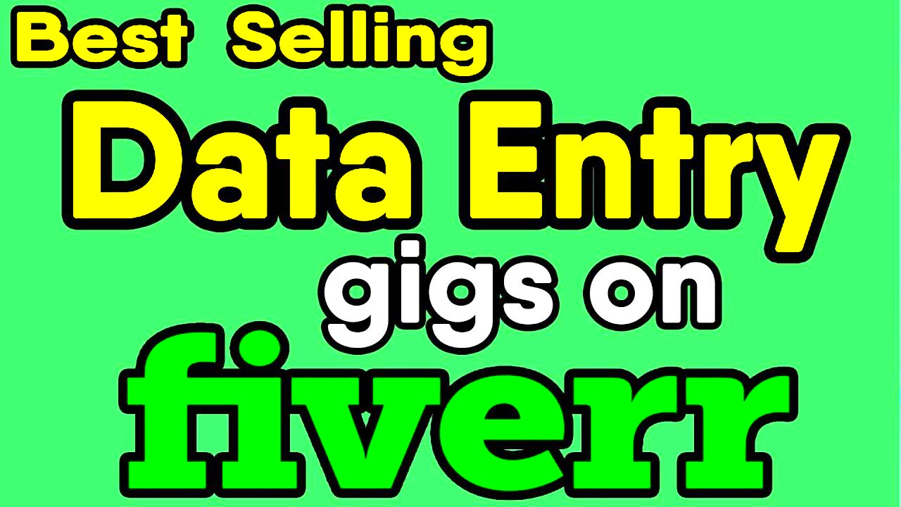 Best Data Entry Jobs gig on Fiverr Types of Data Entry services on 