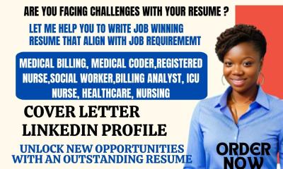 I will write a professional medical billing, social worker, coder, and healthcare ats